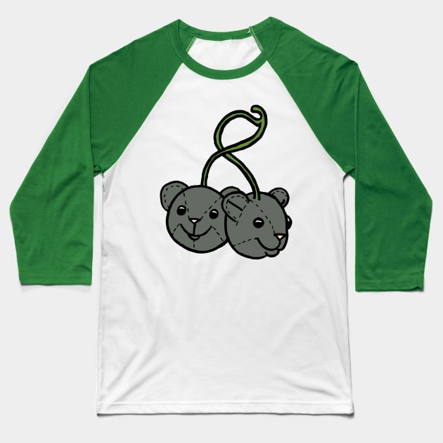 Stuffed Animal Mouse Heads Cherries Baseball T-Shirt by ElviraDraat